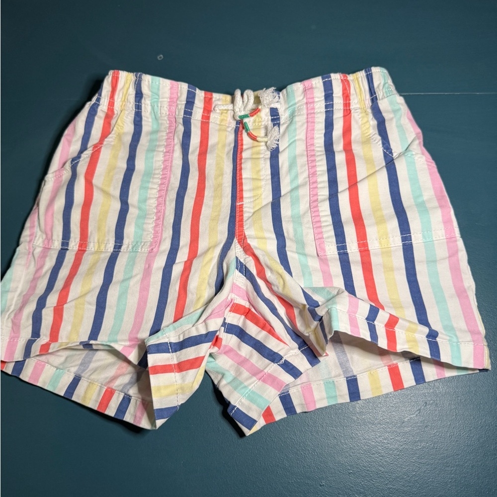 Pink and Red Elastic Waist Shorts for Summer